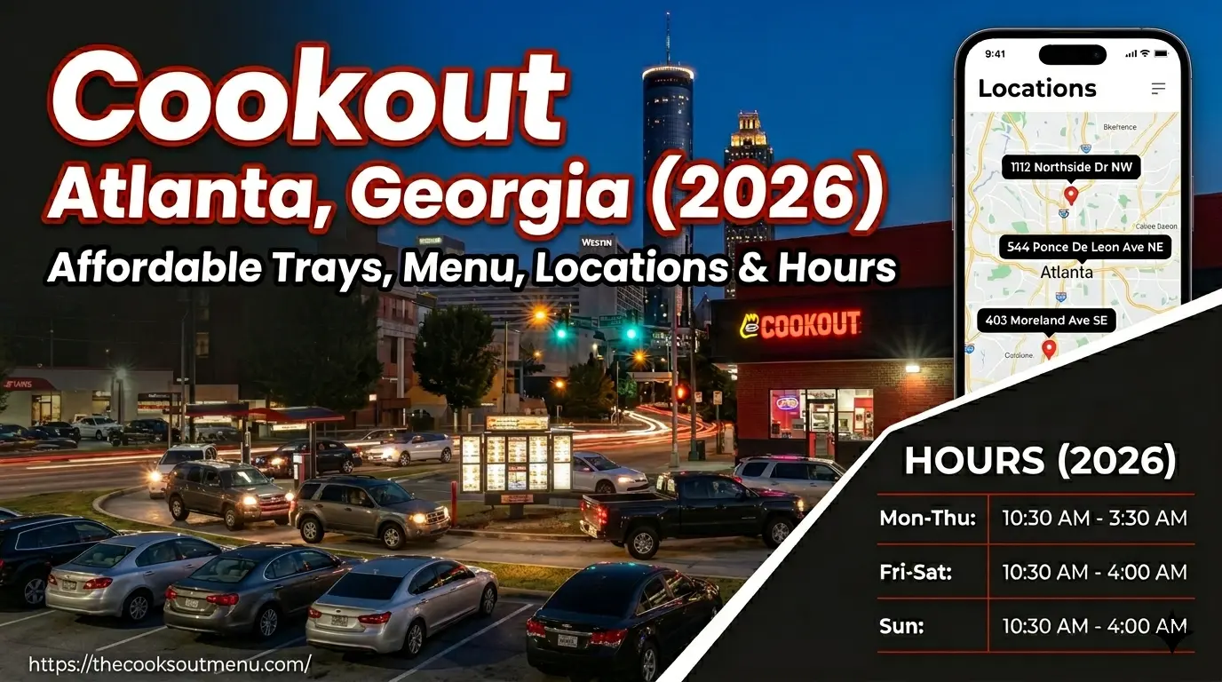 Cookout Atlanta Georgia Menu